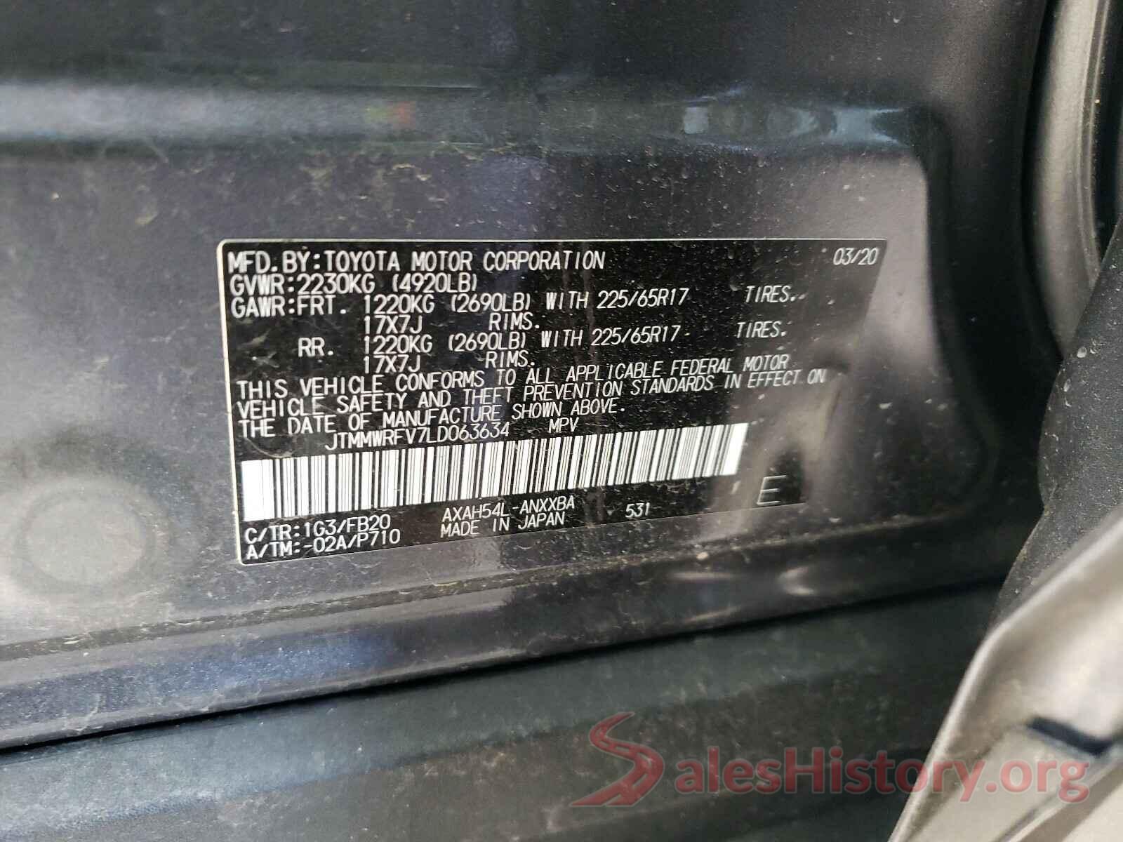 JTMMWRFV7LD063634 2020 TOYOTA RAV4