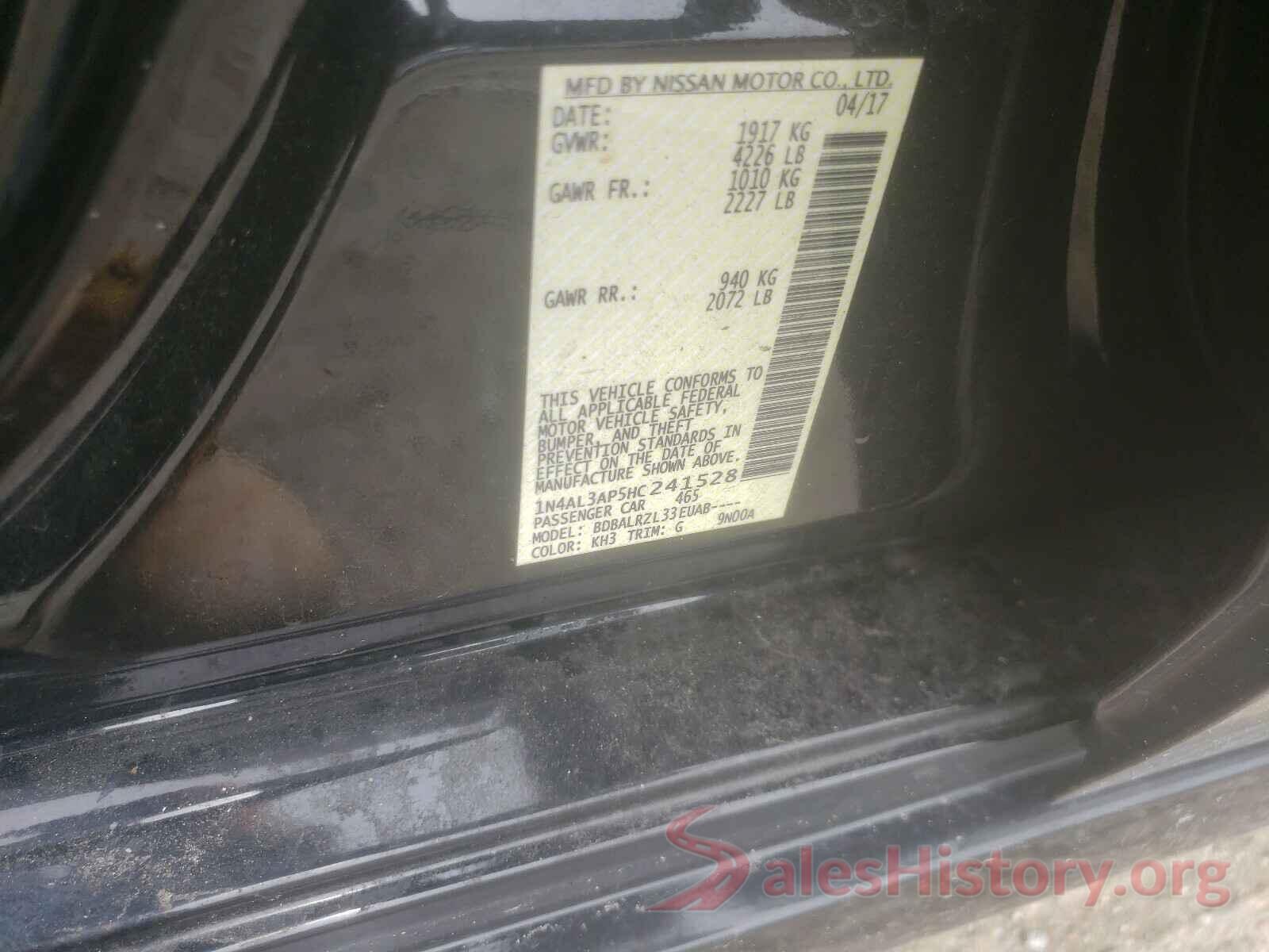 1N4AL3AP5HC241528 2017 NISSAN ALTIMA