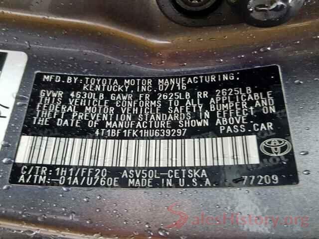 4T1BF1FK1HU639297 2017 TOYOTA CAMRY