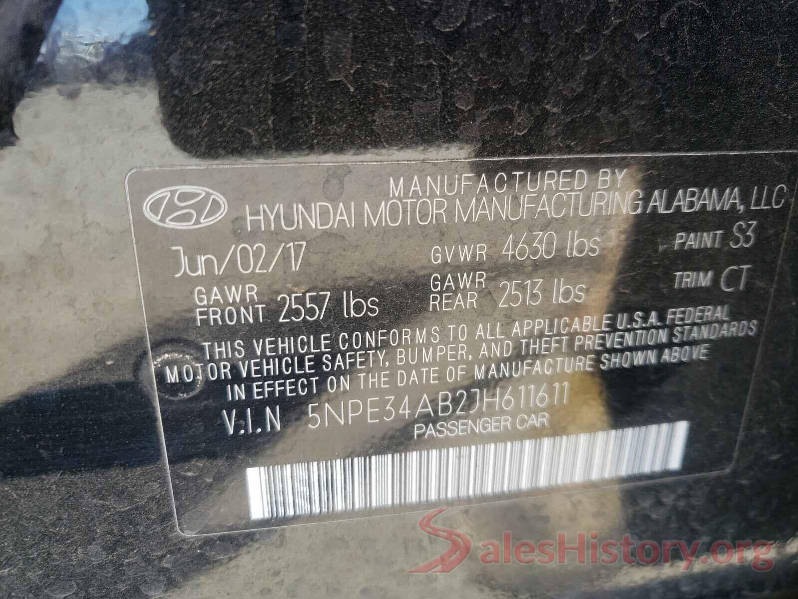 5NPE34AB2JH611611 2018 HYUNDAI SONATA