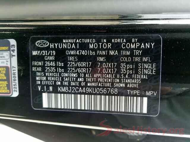 KM8J2CA49KU056768 2019 HYUNDAI TUCSON