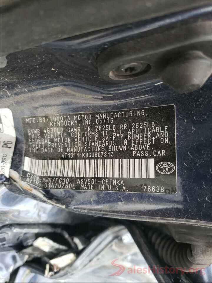 4T1BF1FK8GU607817 2016 TOYOTA CAMRY