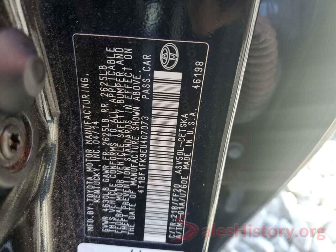 4T1BF1FK9EU407073 2014 TOYOTA CAMRY