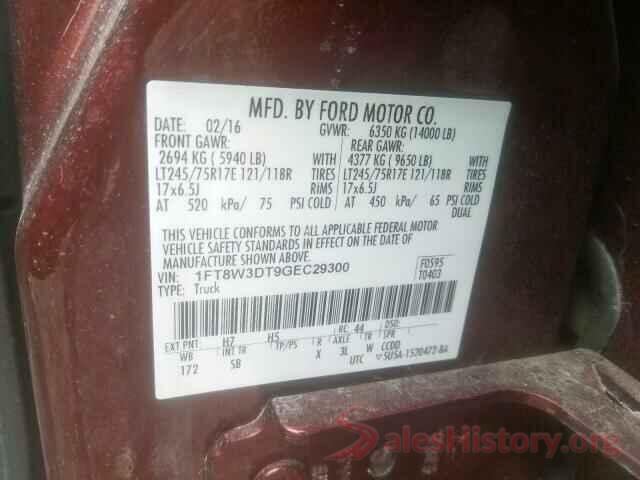 1FT8W3DT9GEC29300 2016 FORD F350