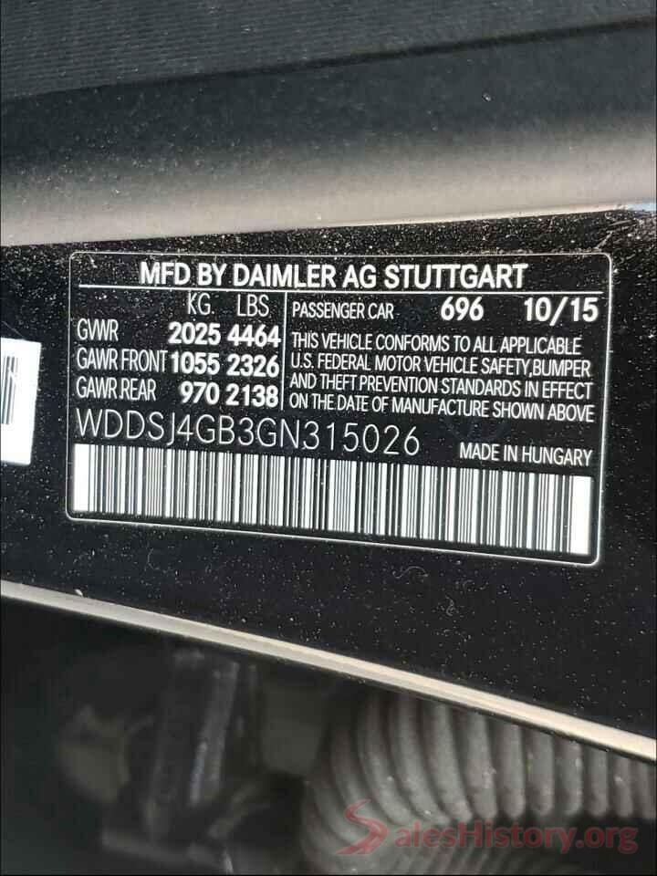 WDDSJ4GB3GN315026 2016 MERCEDES-BENZ C CLASS