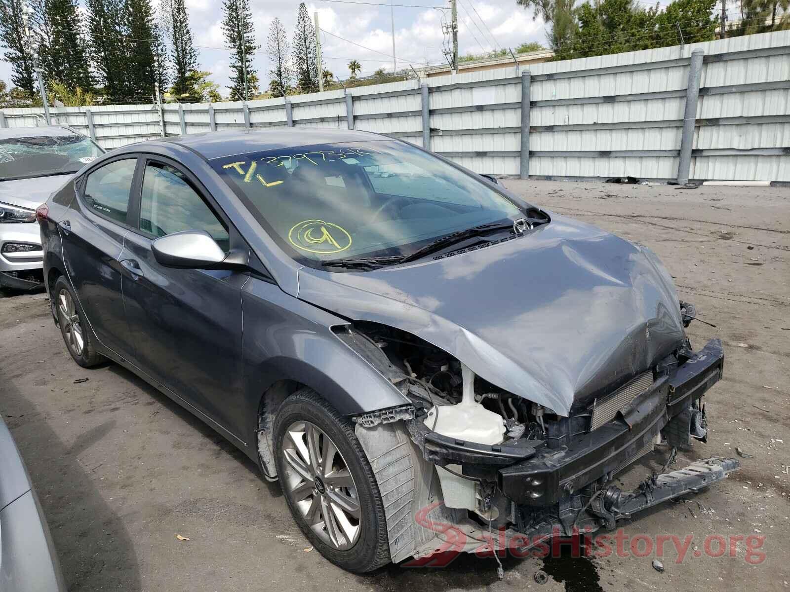 KMHDH4AE9GU568208 2016 HYUNDAI ELANTRA