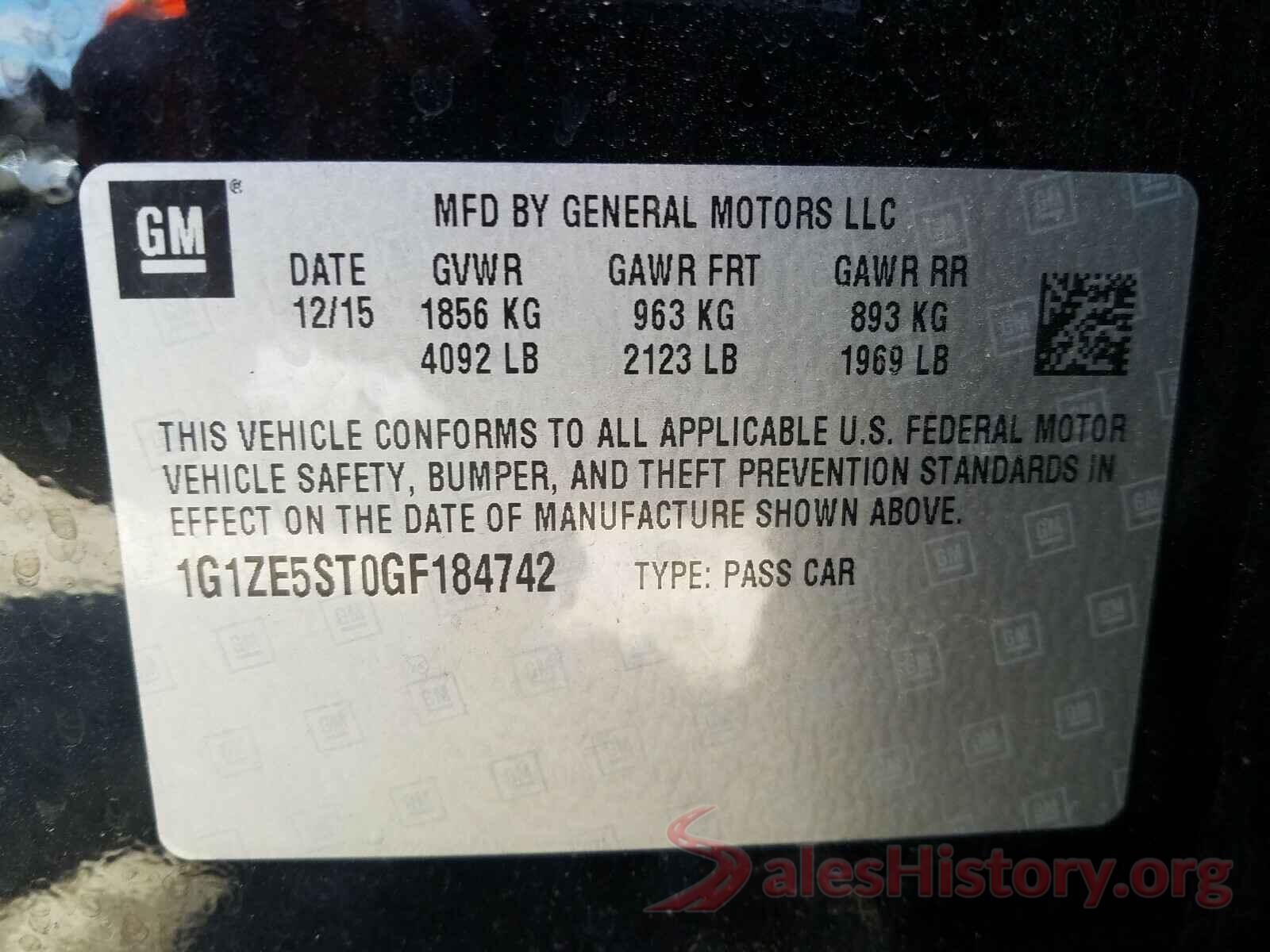 1G1ZE5ST0GF184742 2016 CHEVROLET MALIBU