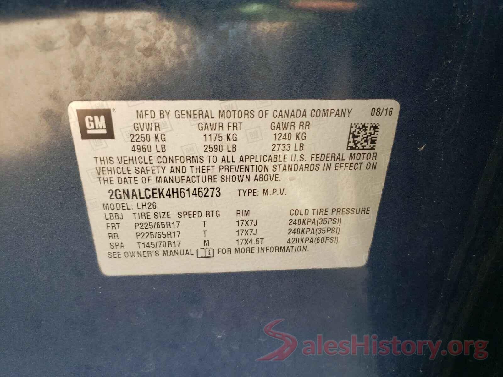 2GNALCEK4H6146273 2017 CHEVROLET EQUINOX