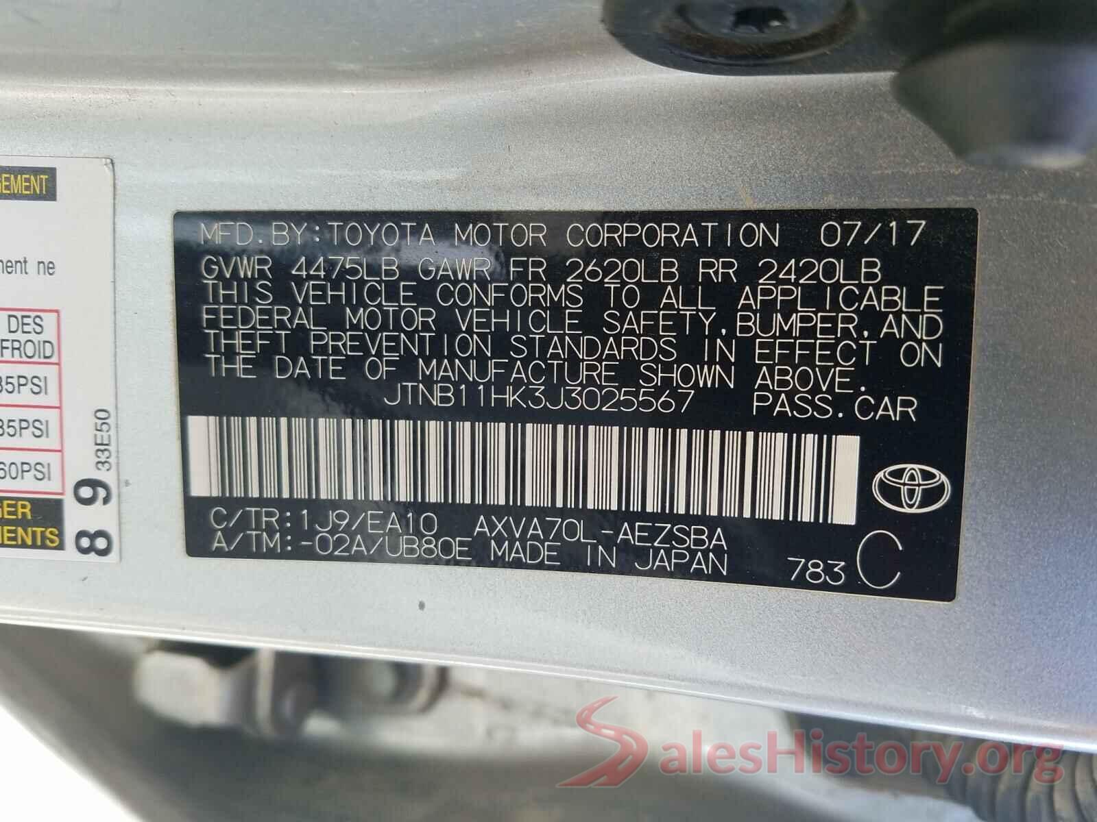 JTNB11HK3J3025567 2018 TOYOTA CAMRY