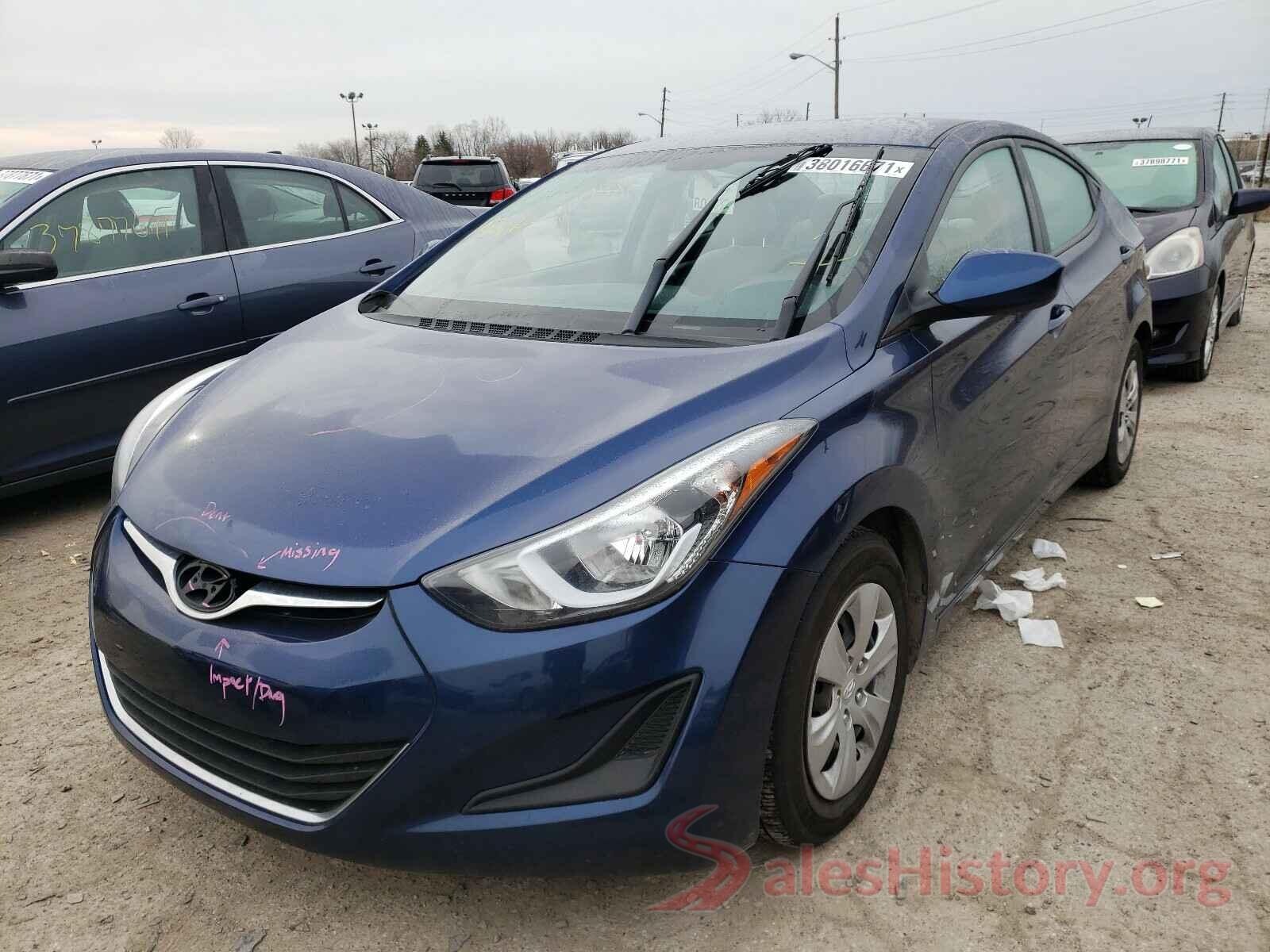 5NPDH4AE6GH775850 2016 HYUNDAI ELANTRA