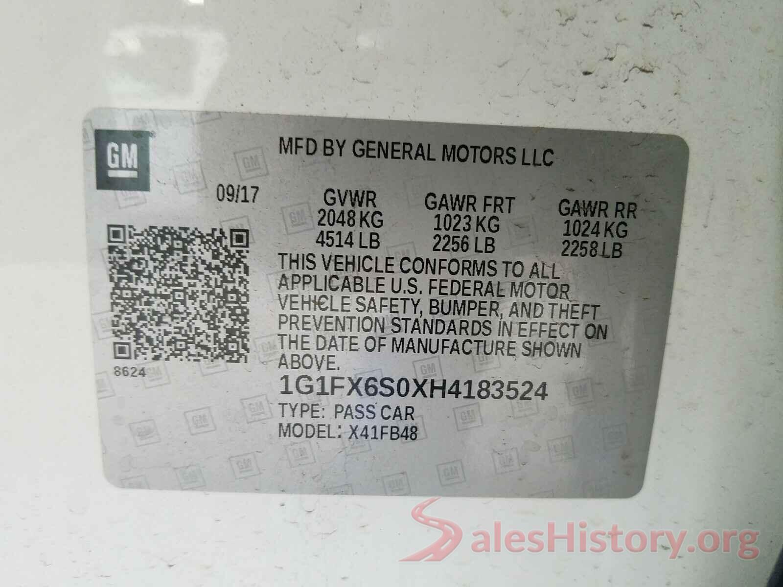 1G1FX6S0XH4183524 2017 CHEVROLET BOLT