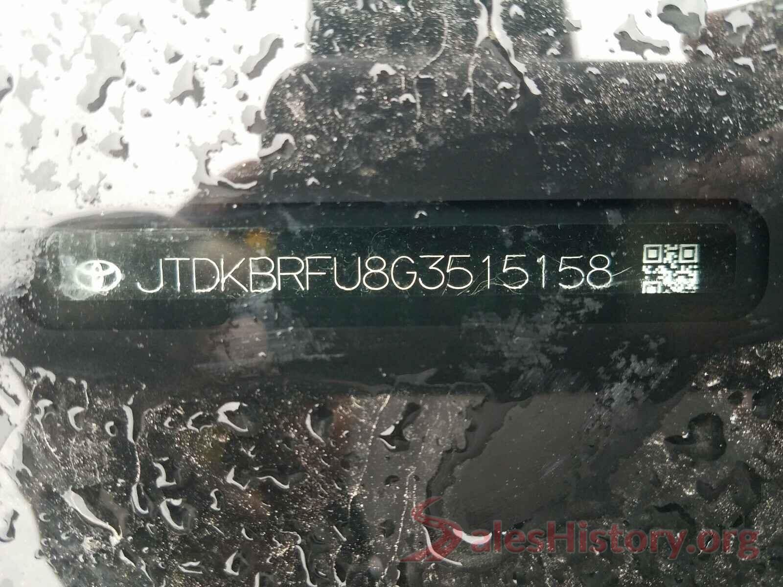 JTDKBRFU8G3515158 2016 TOYOTA PRIUS