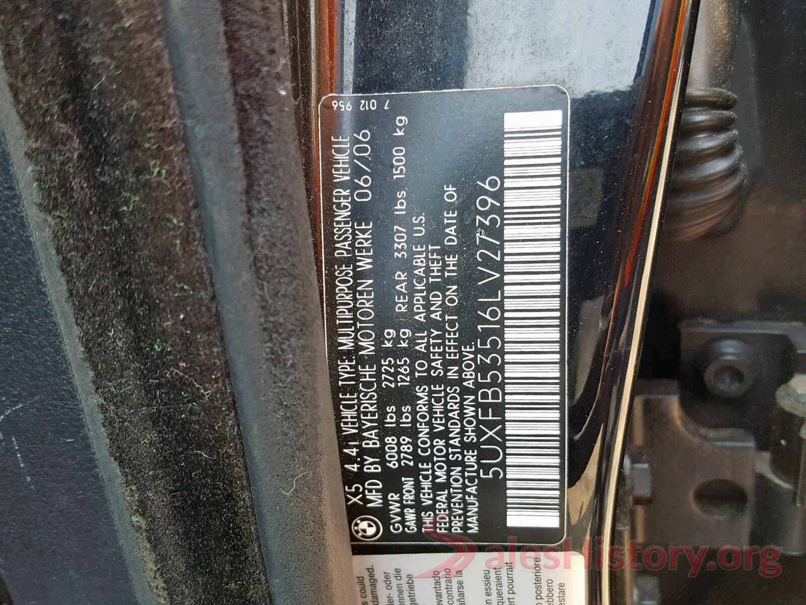 5UXFB53516LV27396 2006 BMW X5