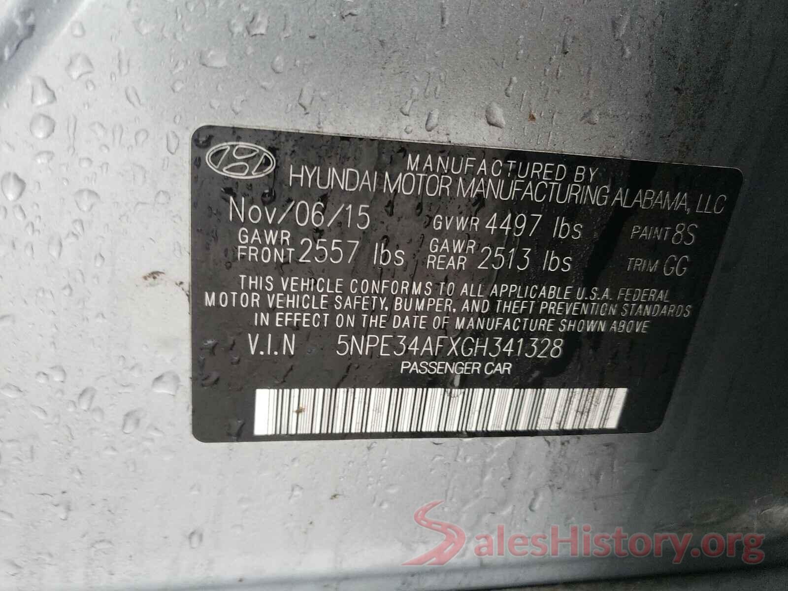 5NPE34AFXGH341328 2016 HYUNDAI SONATA