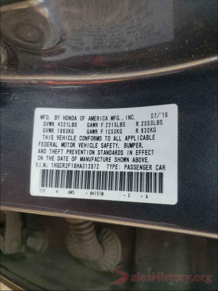 1HGCR2F16HA013972 2017 HONDA ACCORD