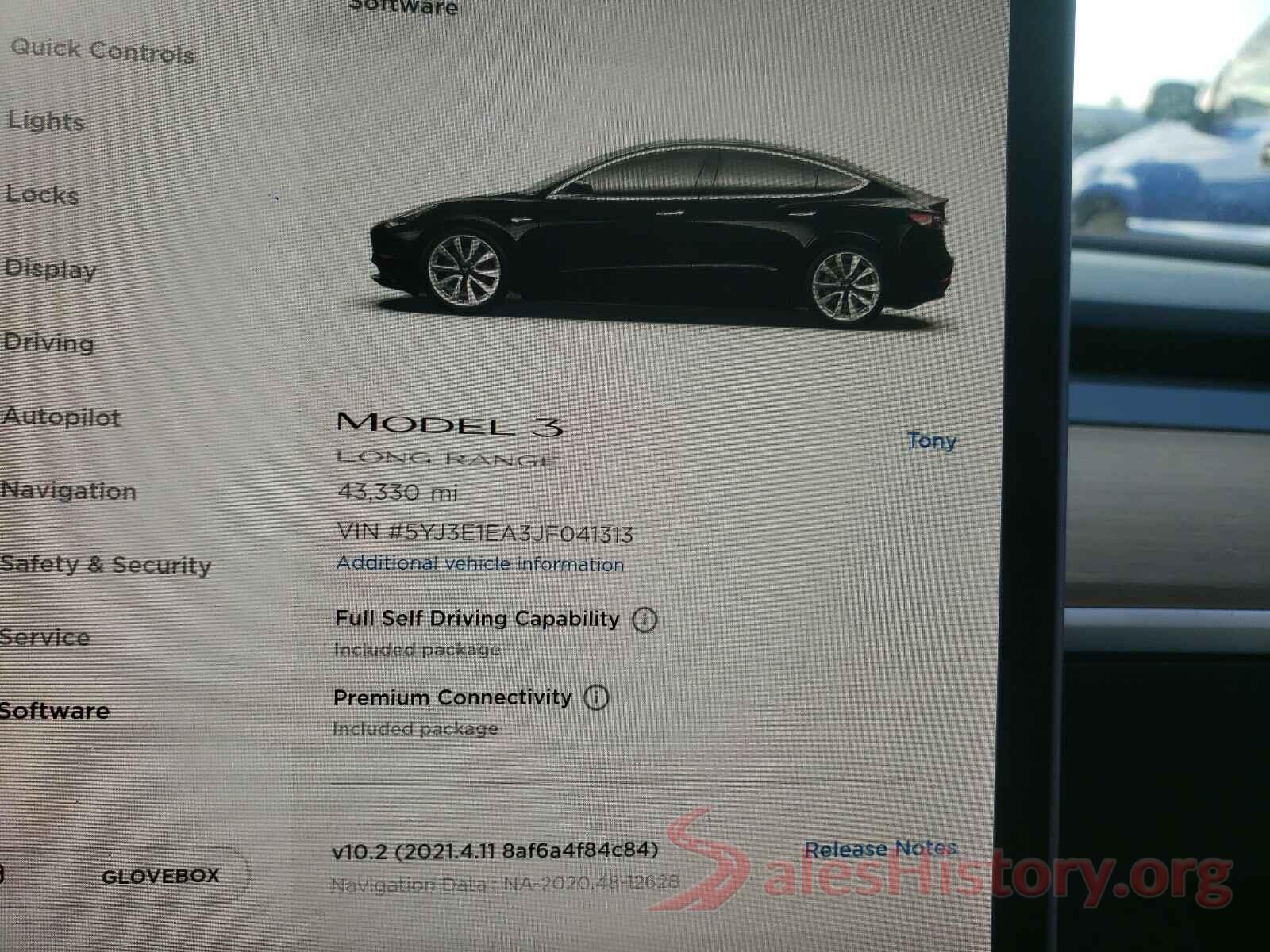 5YJ3E1EA3JF041313 2018 TESLA MODEL 3