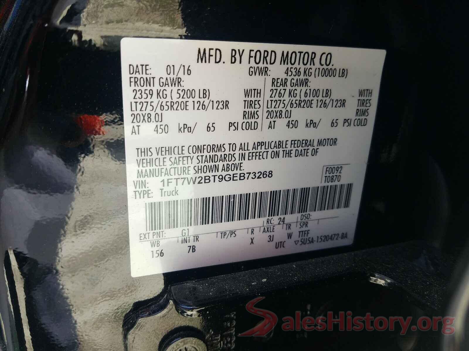 1FT7W2BT9GEB73268 2016 FORD F250