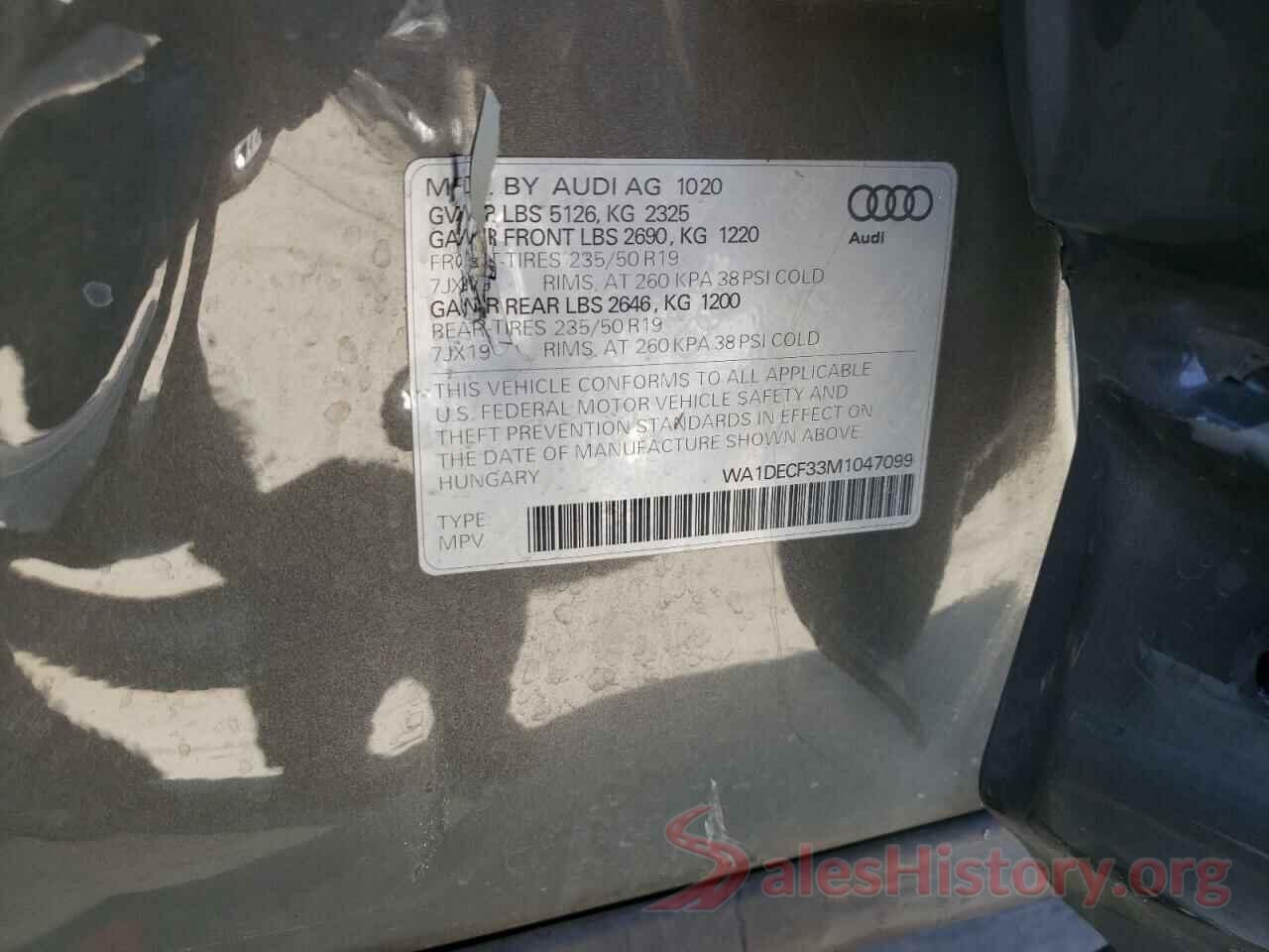 WA1DECF33M1047099 2021 AUDI Q3