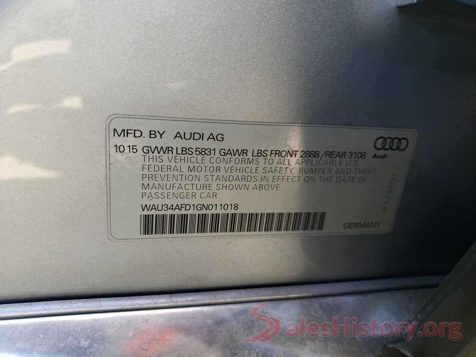 WAU34AFD1GN011018 2016 AUDI A8