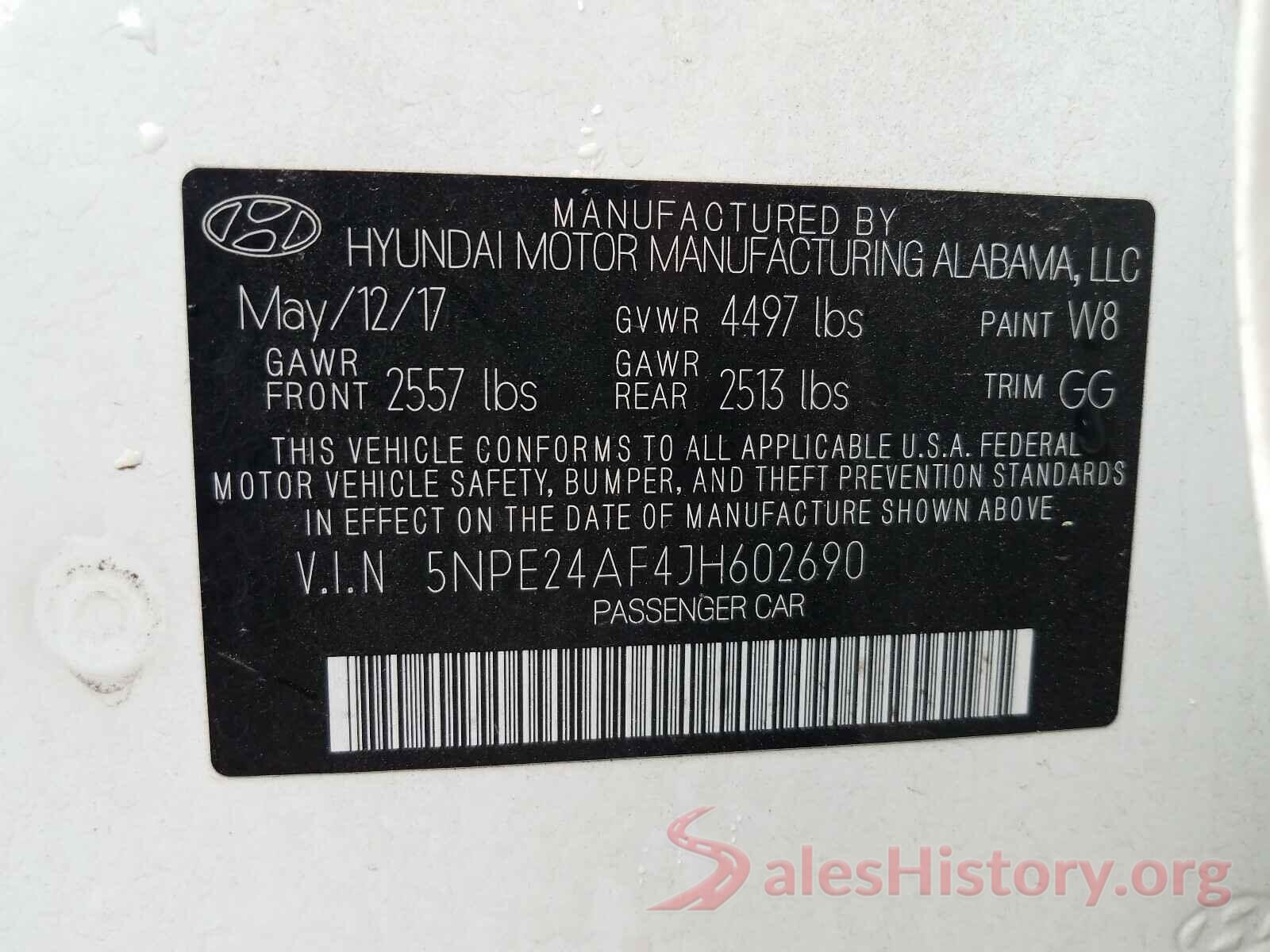 5NPE24AF4JH602690 2018 HYUNDAI SONATA