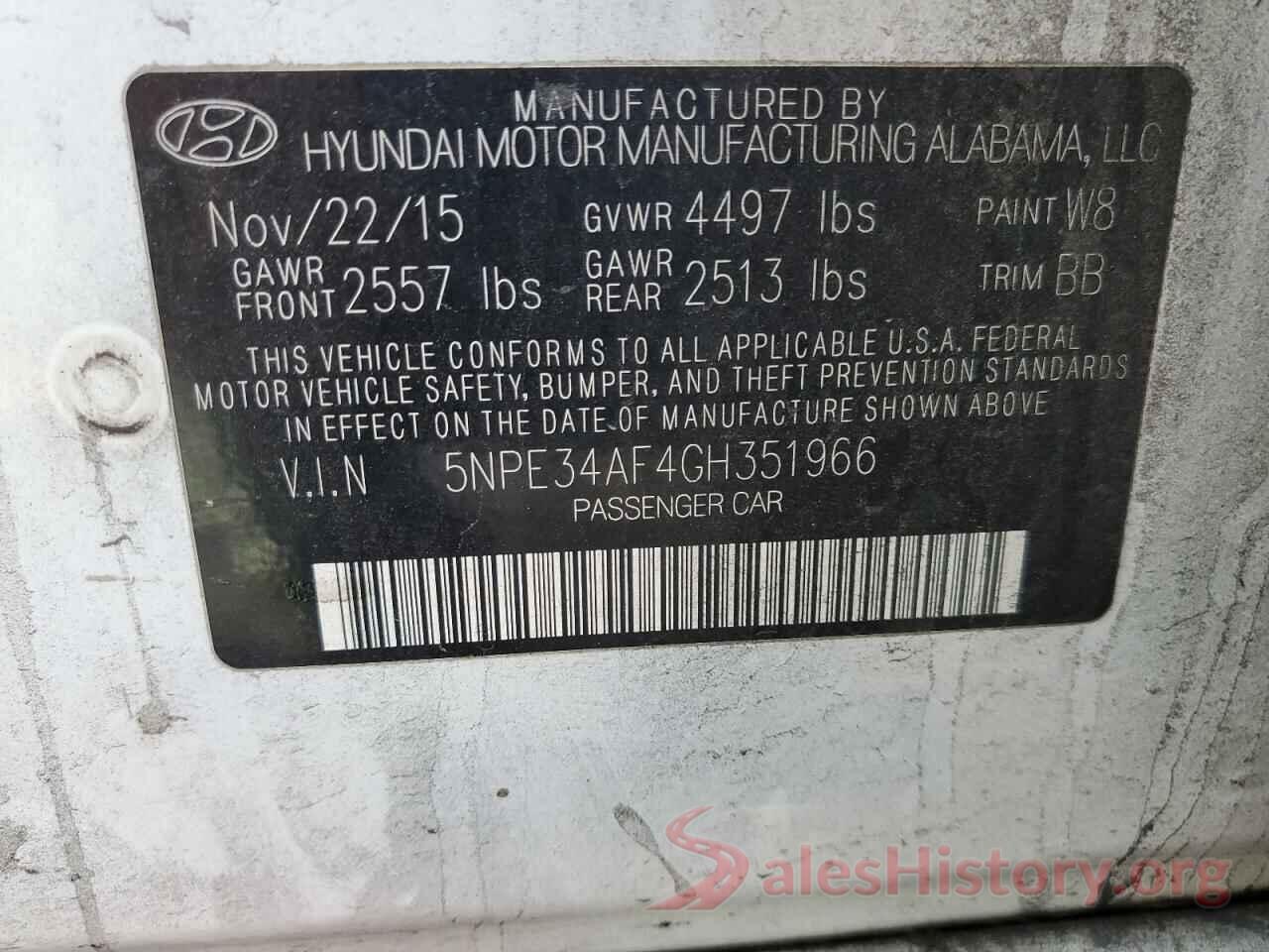 5NPE34AF4GH351966 2016 HYUNDAI SONATA