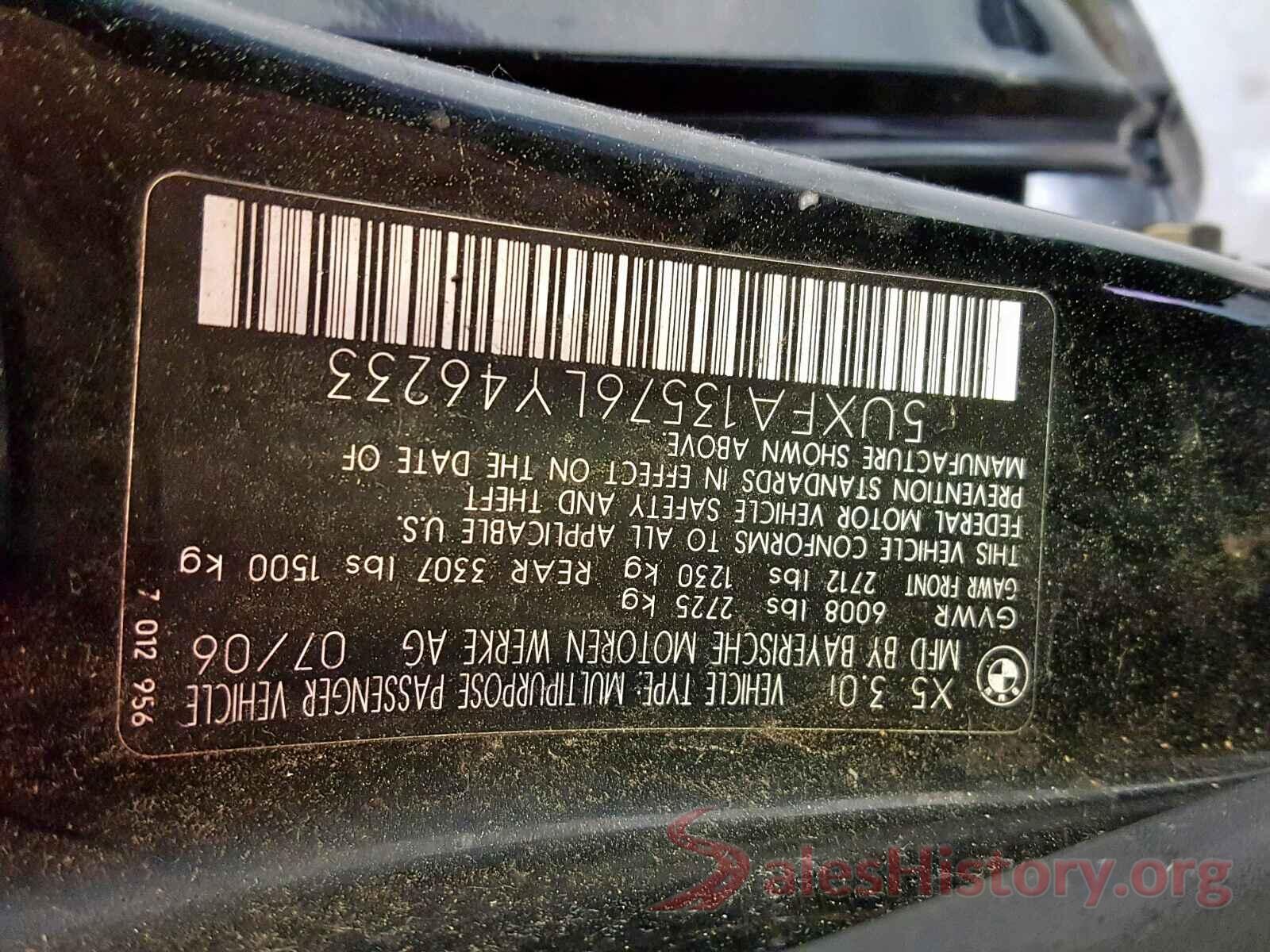 5UXFA13576LY46233 2006 BMW X5