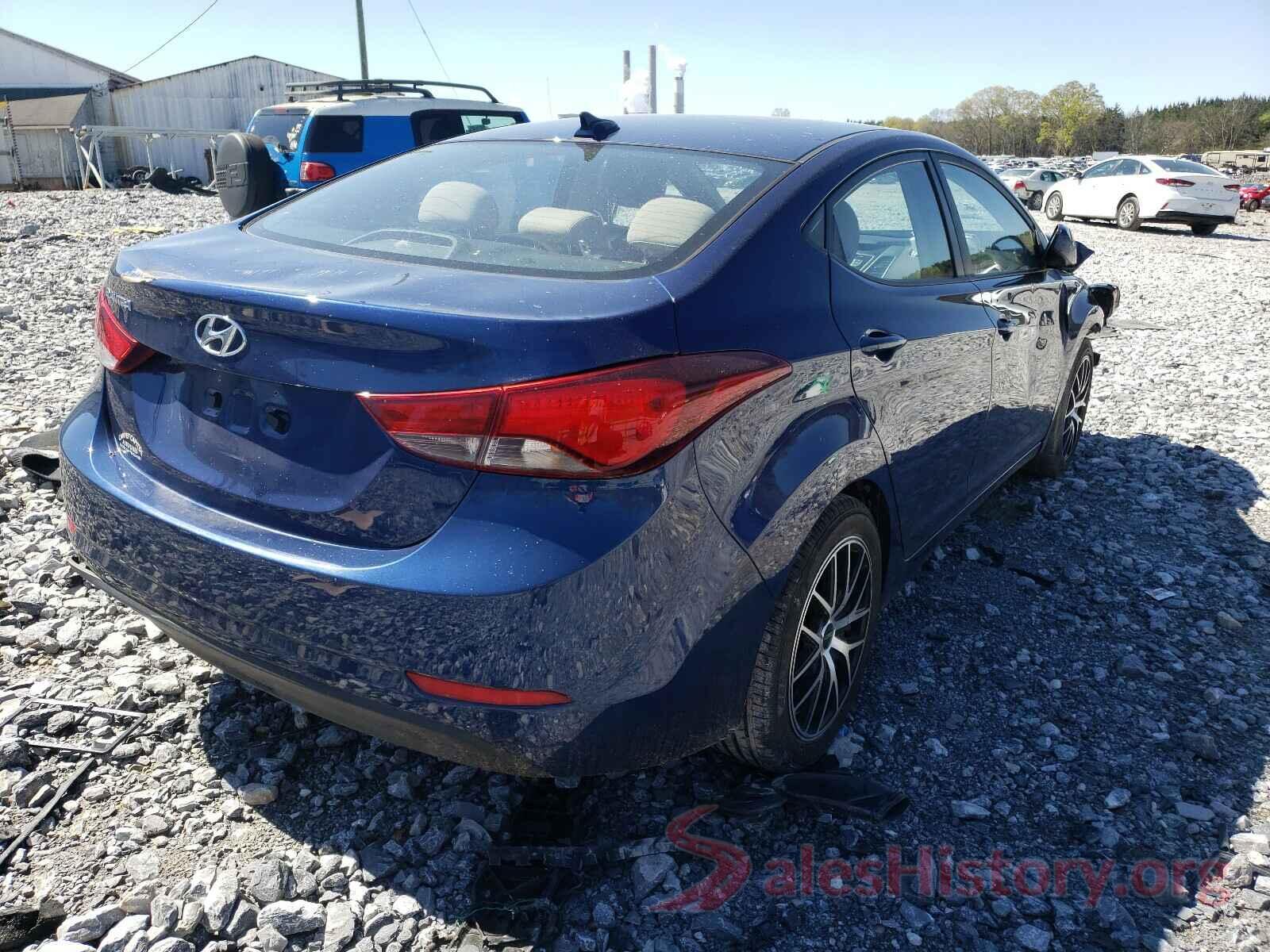 5NPDH4AE6GH759597 2016 HYUNDAI ELANTRA