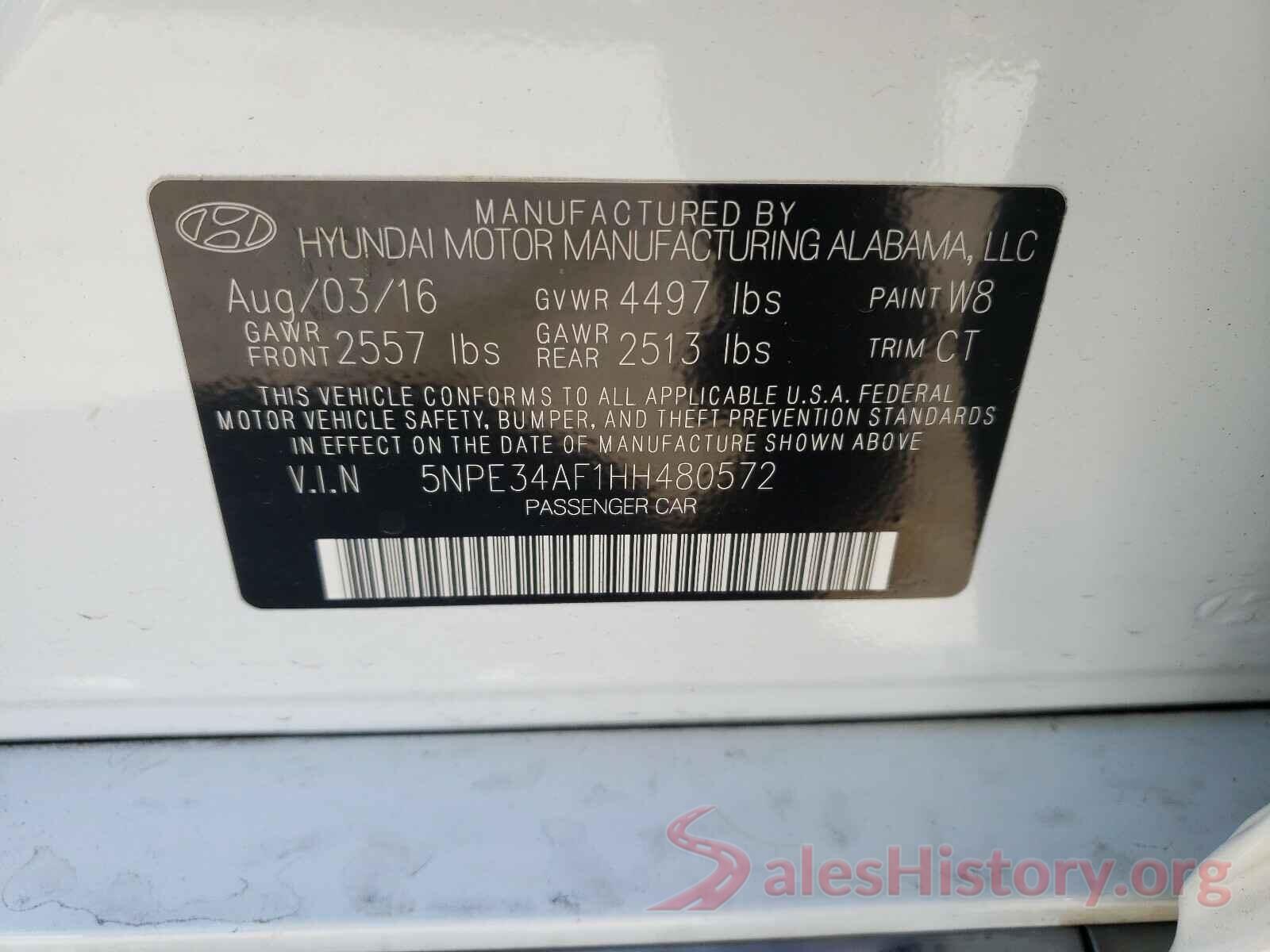 5NPE34AF1HH480572 2017 HYUNDAI SONATA