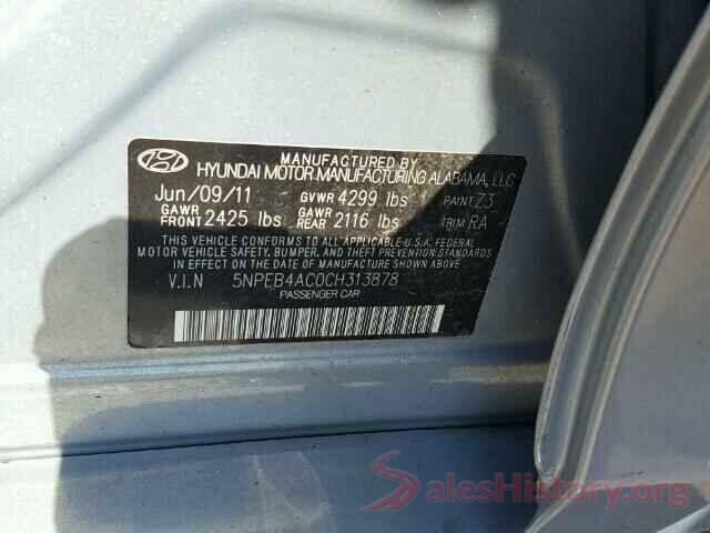 5NPEB4AC0CH313878 2012 HYUNDAI SONATA