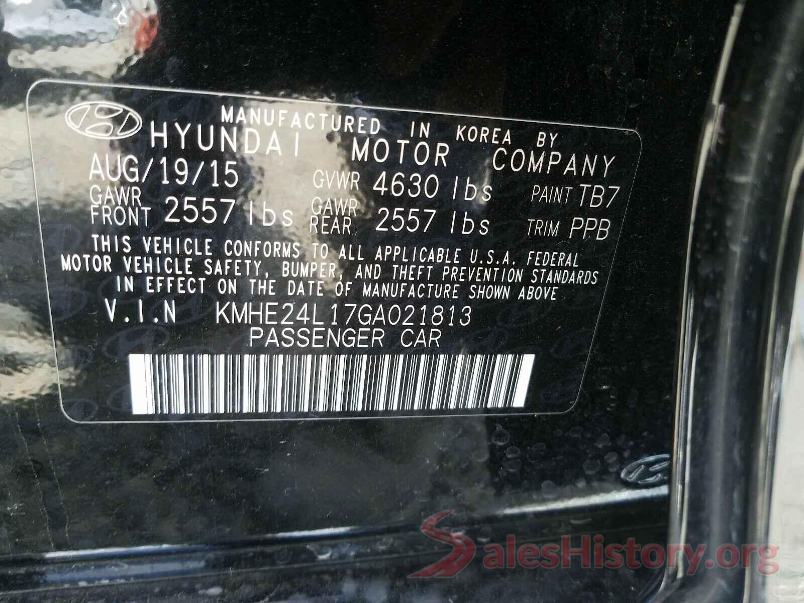 KMHE24L17GA021813 2016 HYUNDAI SONATA