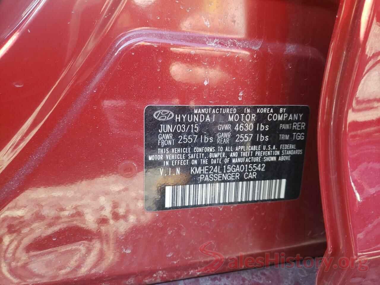 KMHE24L15GA015542 2016 HYUNDAI SONATA