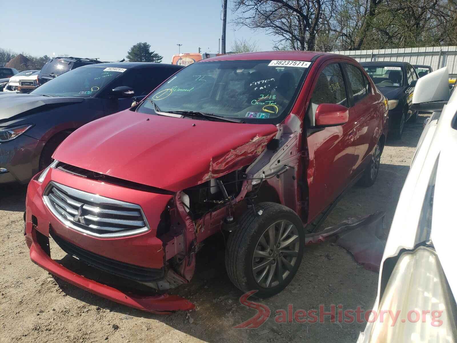 ML32F3FJ0KHF18709 2019 MITSUBISHI MIRAGE