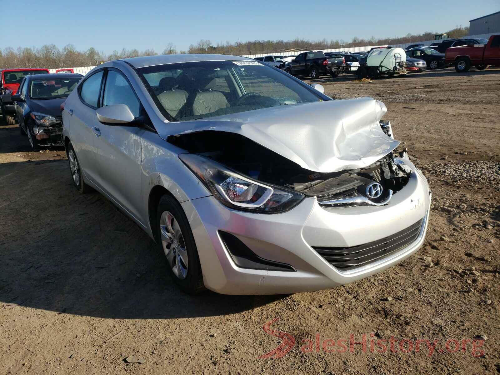 5NPDH4AE9GH744592 2016 HYUNDAI ELANTRA