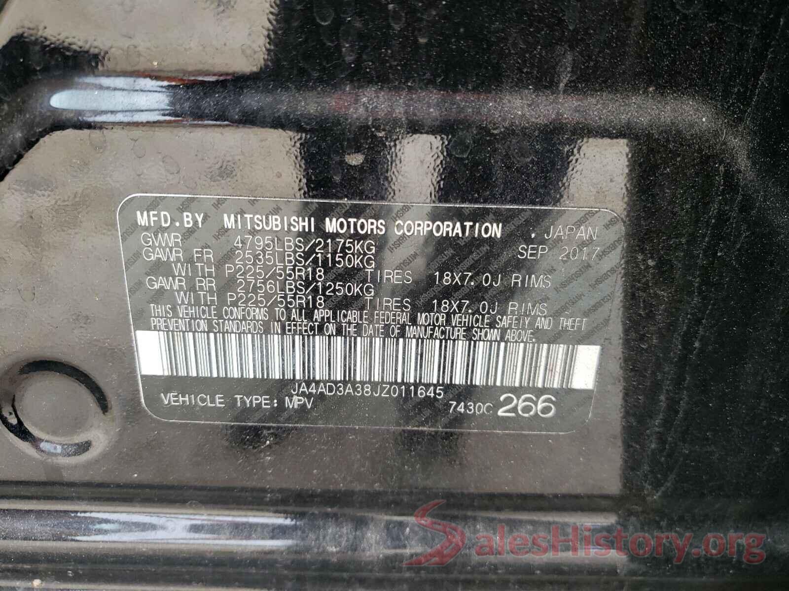 JA4AD3A38JZ011645 2018 MITSUBISHI OUTLANDER