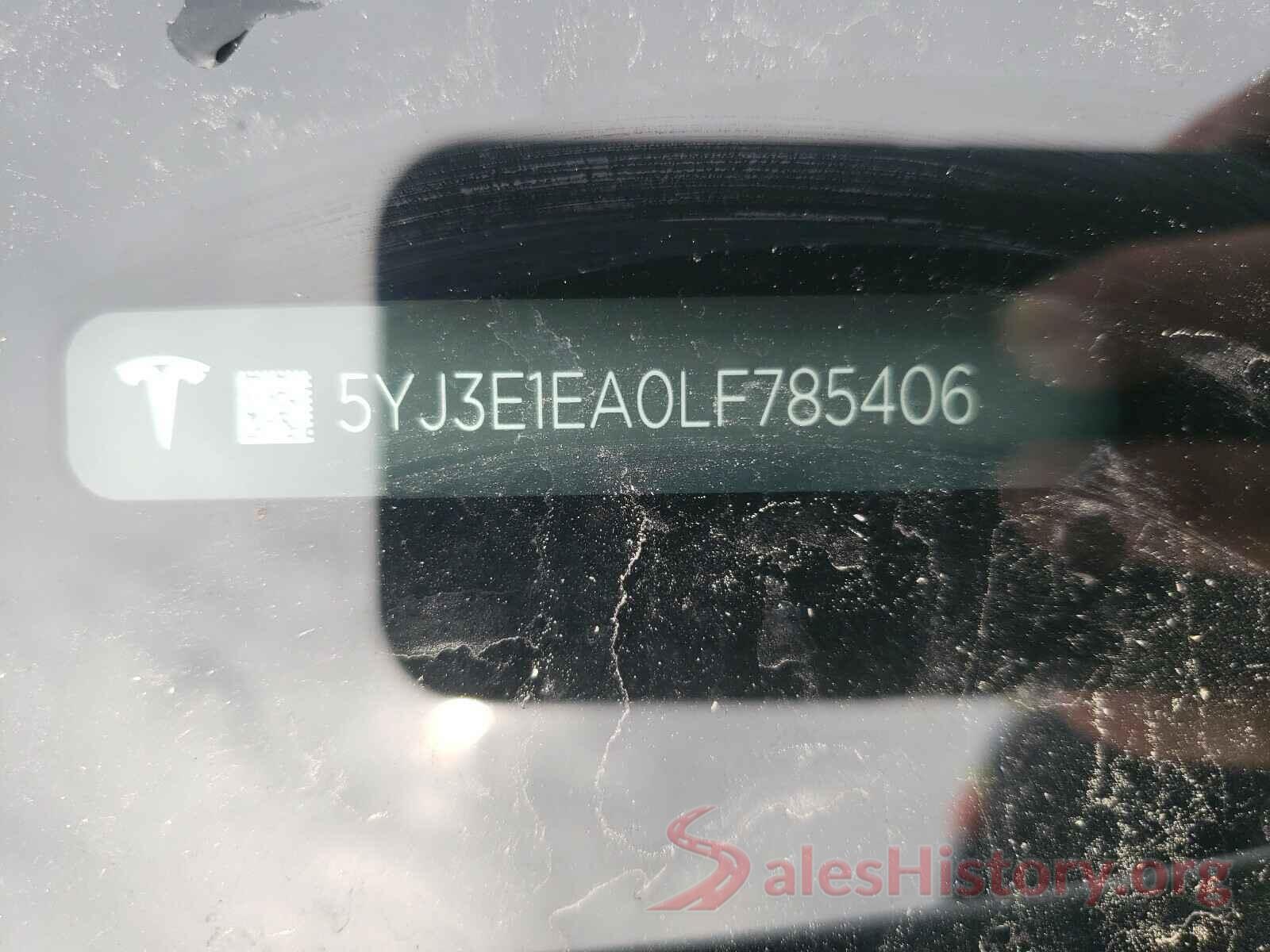 5YJ3E1EA0LF785406 2020 TESLA MODEL 3