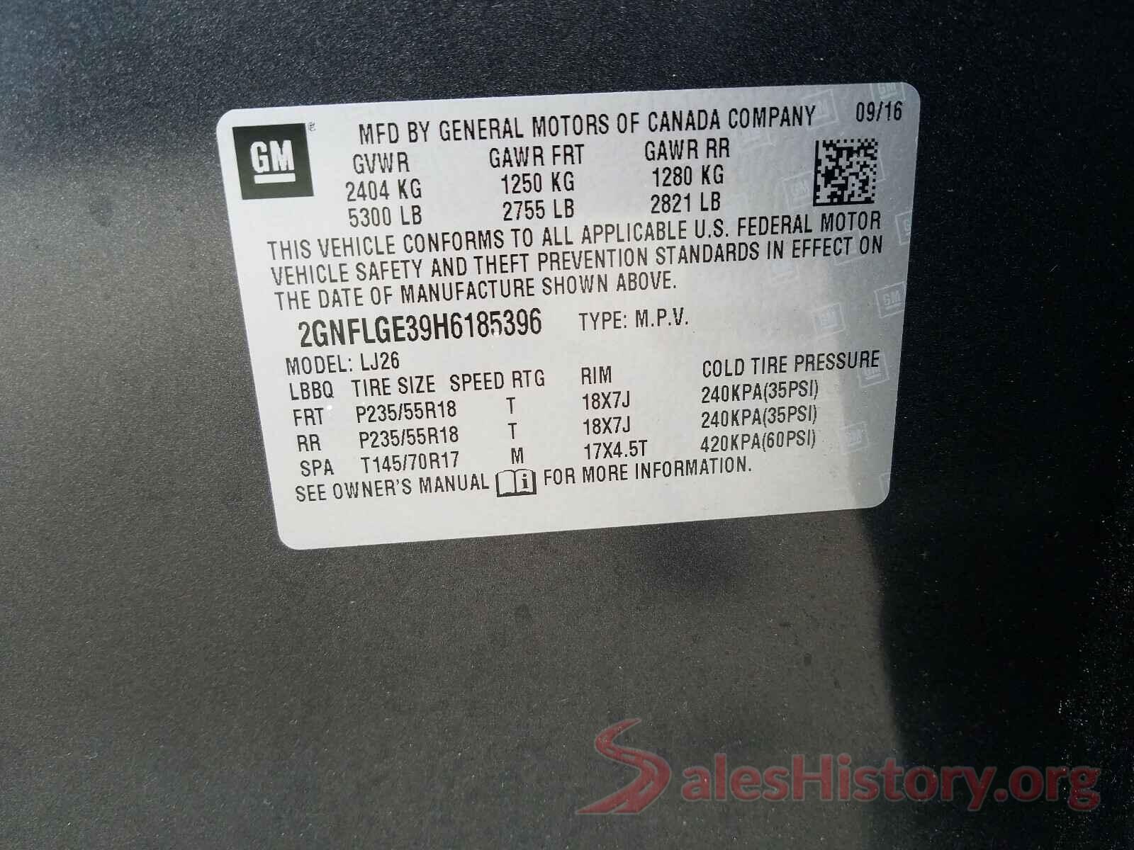 2GNFLGE39H6185396 2017 CHEVROLET EQUINOX