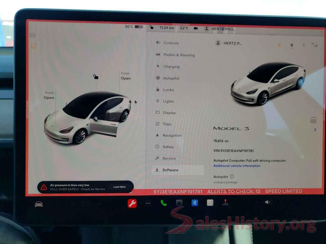 5YJ3E1EAXNF191781 2022 TESLA MODEL 3