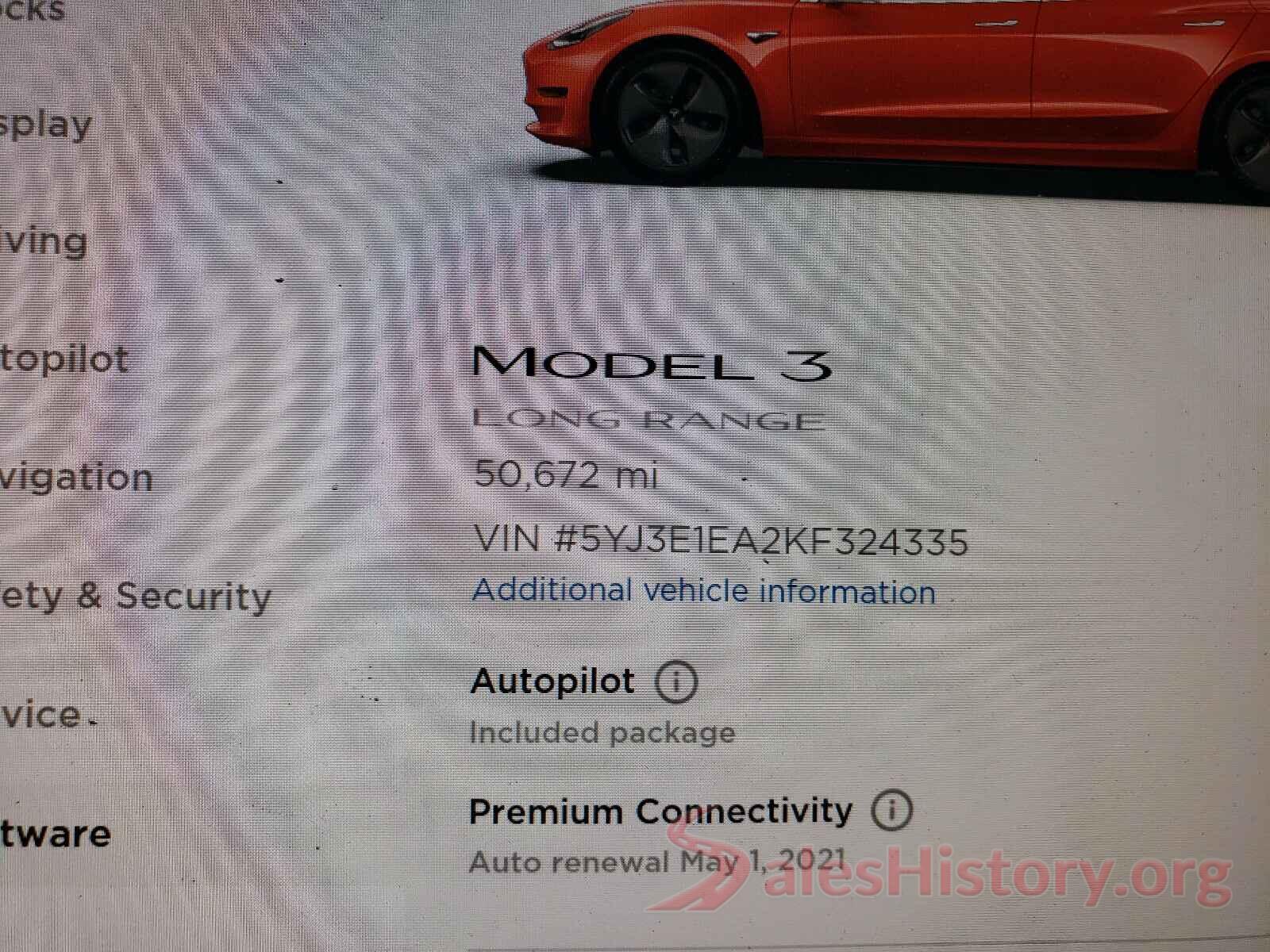 5YJ3E1EA2KF324335 2019 TESLA MODEL 3