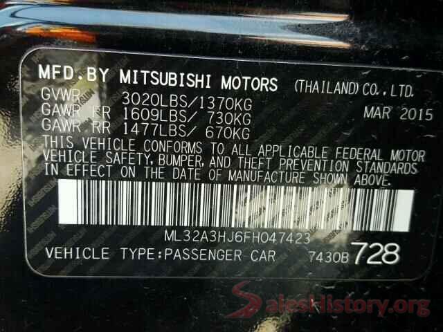 ML32A3HJ6FH047423 2015 MITSUBISHI MIRAGE