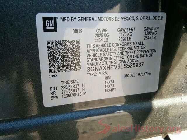 3GNAXHEV9LS525937 2020 CHEVROLET EQUINOX