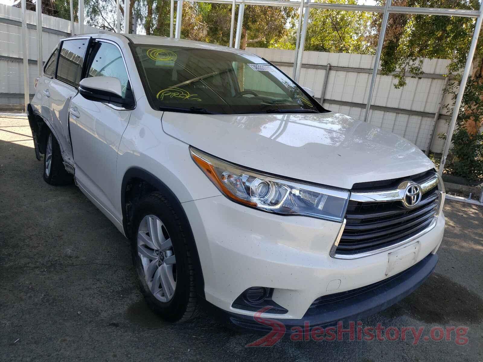 5TDZARFH7GS017763 2016 TOYOTA HIGHLANDER