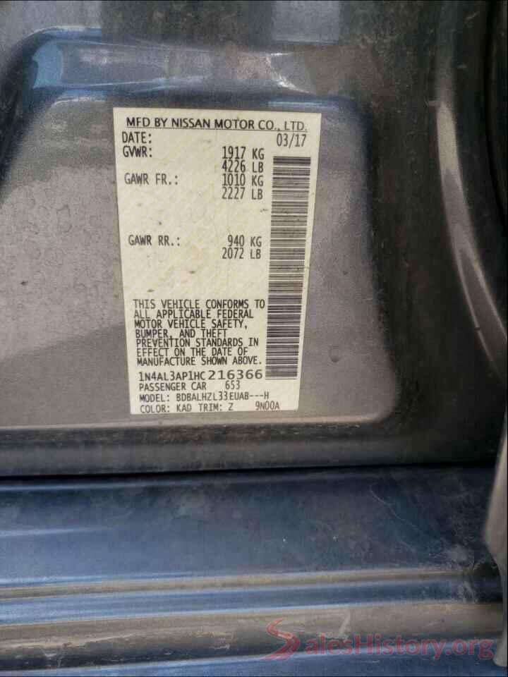 1N4AL3AP1HC216366 2017 NISSAN ALTIMA