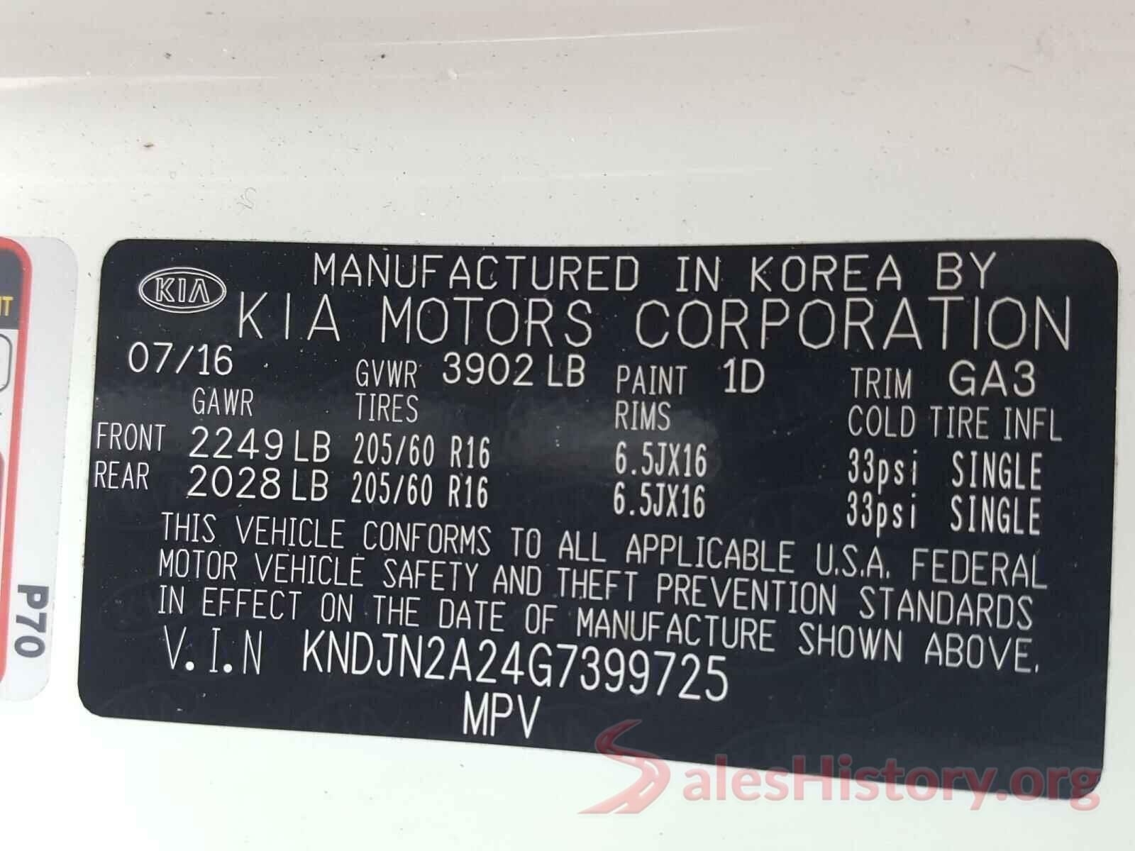 KNDJN2A24G7399725 2016 KIA SOUL