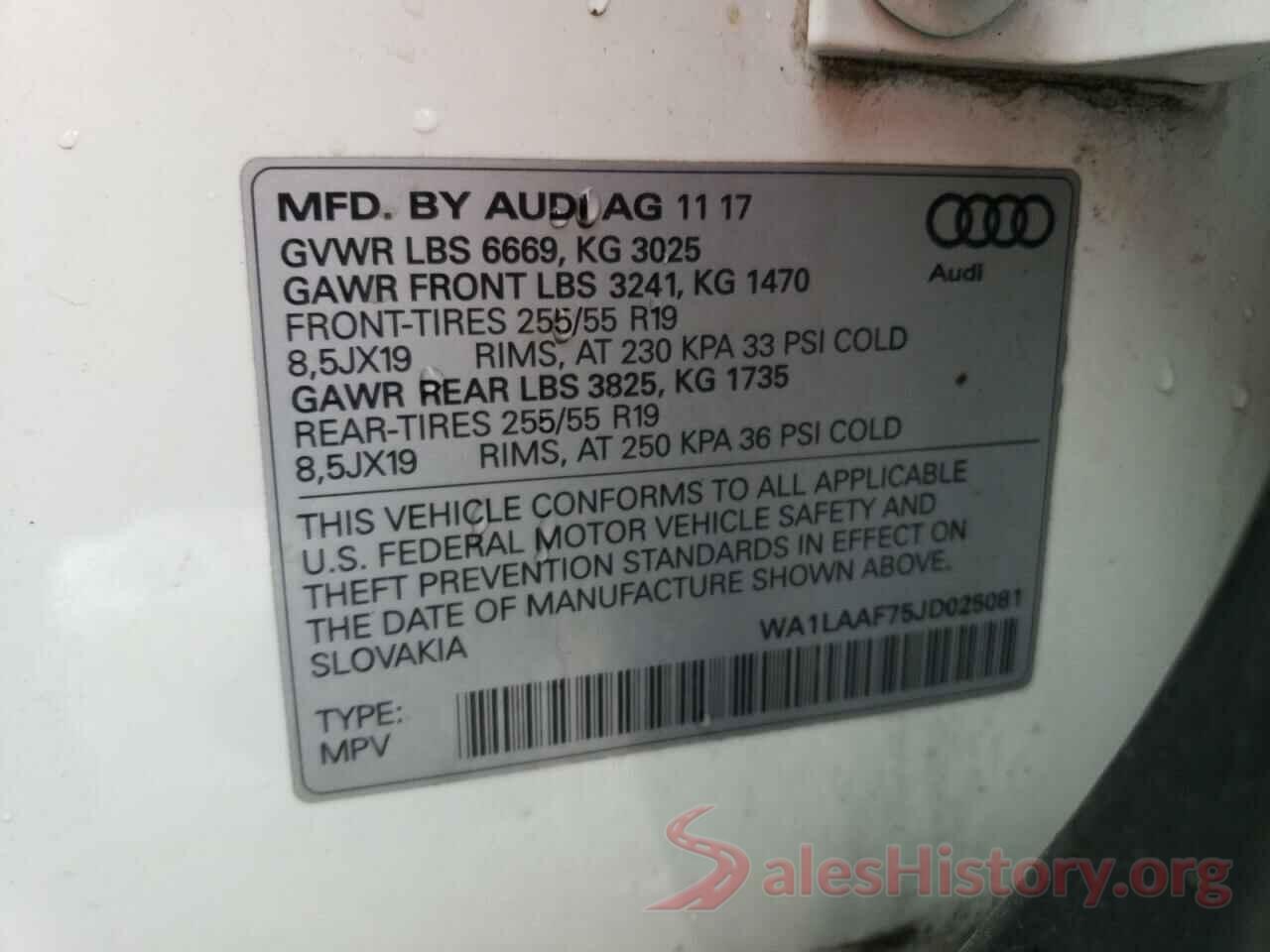 WA1LAAF75JD025081 2018 AUDI Q7