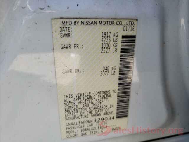 1N4AL3AP0GN329034 2016 NISSAN ALTIMA