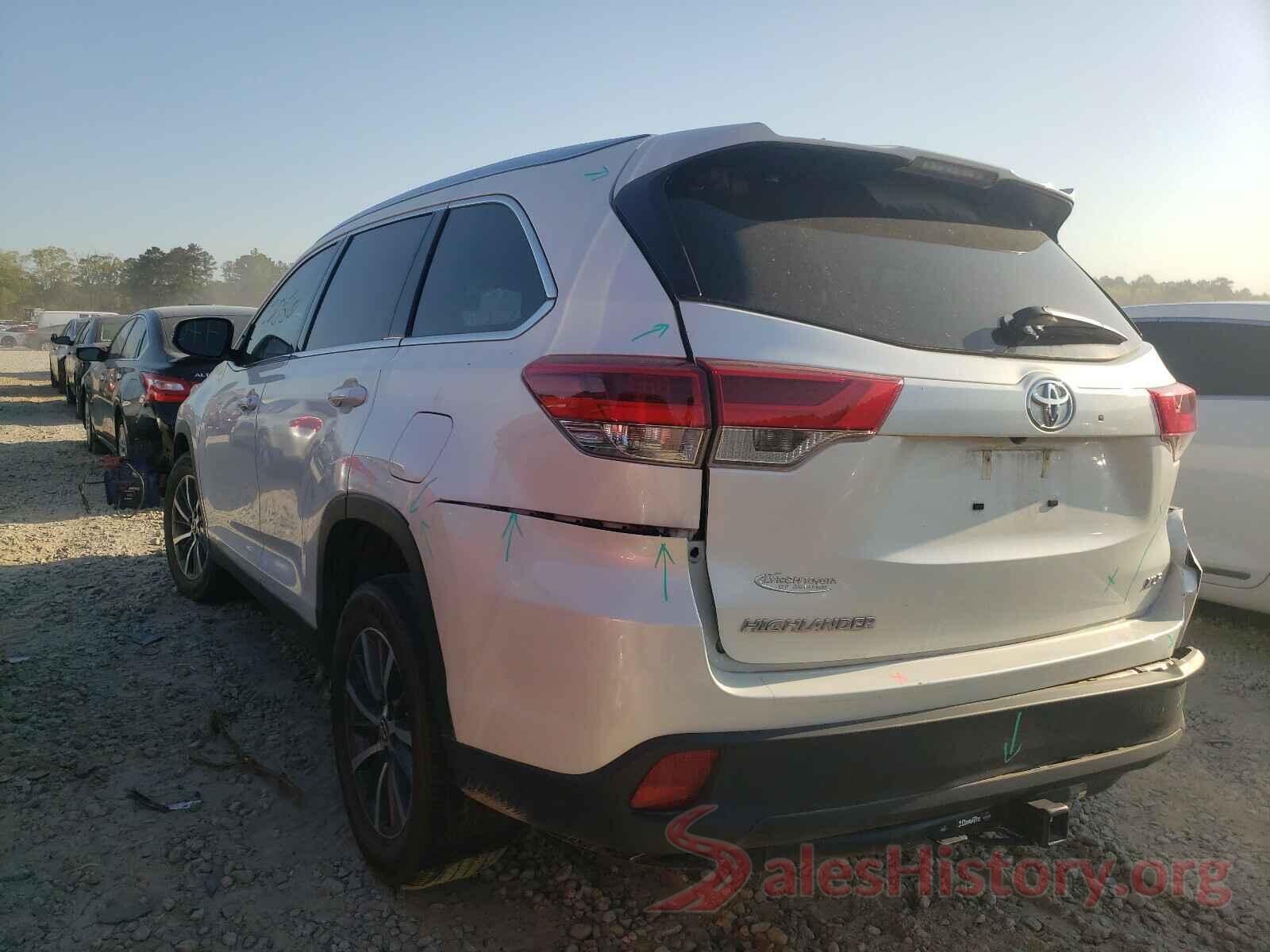 5TDKZRFH0KS300122 2019 TOYOTA HIGHLANDER