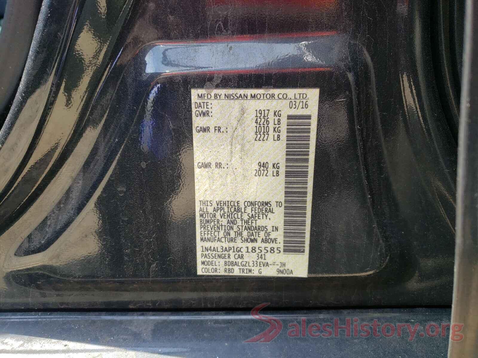 1N4AL3AP1GC185585 2016 NISSAN ALTIMA