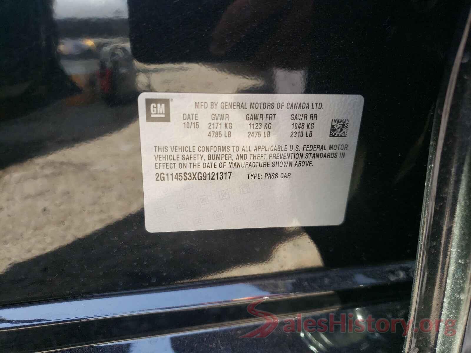 2G1145S3XG9121317 2016 CHEVROLET IMPALA