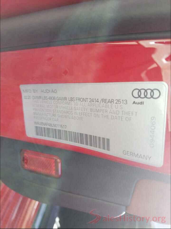 WAUENAF48LN011517 2020 AUDI A4