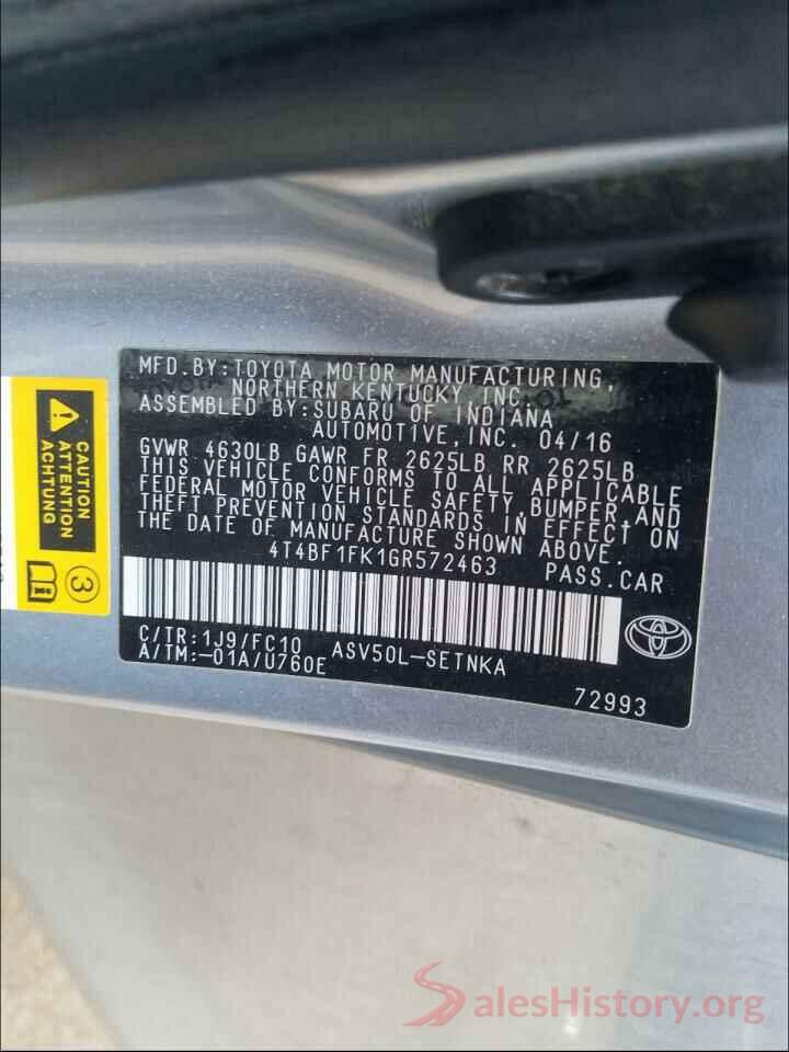 4T4BF1FK1GR572463 2016 TOYOTA CAMRY